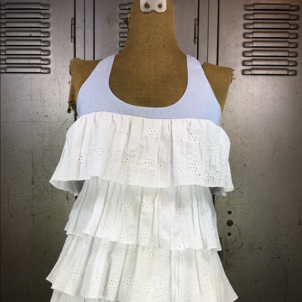 Fresh Karma Frilly Eyelet Racerback Tank.